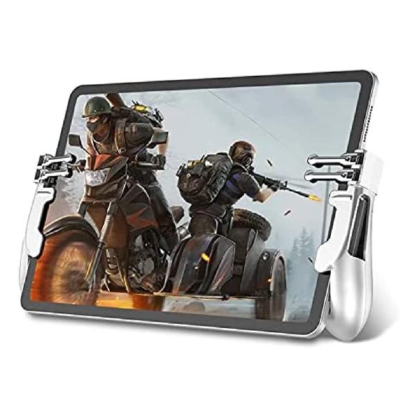 【強化版六本指】 Mobile iPadコントローラー ゲームパッド 引き金式高速射撃ボタン iPhone/Android対応 高感度 高精度 射撃ボタン ゲーム体験 人間工学設計 エイムアシスト