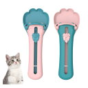 LIKENNY チュール スプーン 猫用 給餌器 ポータブル チュール スプーン キャットフードスプーン おやつ押出器 猫のスプーン 全種類の猫適用 ペットの猫...