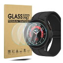 Suoman【4枚入り】フィルム for Samsung Galaxy Watch5 Pro 45mm ガラス フィルム 9H高硬度保護 貼り直し可Galaxy Watch 5 Pro 45mm保護フィルム 気泡防止 飛散防止 高透過率 耐指紋 ギャラク