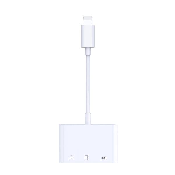iPhone SDɥ꡼Apple MFiǧʡ3 in 1 SDɥ꡼ SD TF USB饢ץ ®ǡž Ѵץ ̿ ӥǥ ܡ  ǡ iPhone/iPad/IOSб