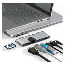 Surface Laptop 5 USBハブ 4K HDMI 100Mbpsイーサネット USB 3.0 Type Cデータ転送 SD TFカードスロット 3.5mmオーディオ マルチポート拡張 マイクロソフト サーフェイス ラップトップ3|4|5|Su