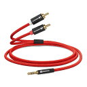 ANNNWZZD RCA 3.5mm 変換、 3.5mm RCAオーディオケーブルAVセレクタ PC iPhone Android 端末 車載AUX などに対応 0.5M