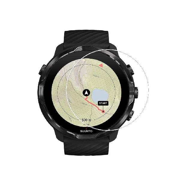 Zshion SUUNTO 7 SUUNTO7 ガラスフィルム 強化ガラス 液晶保護フィルム 高透過率 気泡ゼロ 指紋防止 硬度9H (透明な) 【2枚パック】