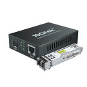 10Gtek ギガビット 光メディアコンバーター マルチモード デュアルLCファイバー 1.25Gb/s SFPモジュール to 10/100/1000Base-Tx 1000Base-SX SFP 付き セット(850nm 550m)(2)