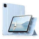 Aoub iPad Pro 11 インチ ケース (2022/2021/2020) 第4/3/2世代 通用 マグネットケース 磁気吸着 オートスリープ/ウェイク対応 Pencil 2対応 スリム 手触り快適 カバー スカイブルー
