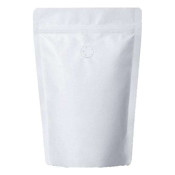 チャック袋 ホワイト 10枚 8 oz 250g用 コーヒー保存袋 ジップ袋 アルミ袋 自立袋 クラフト紙袋 密封袋 ヒートシーラー使用可能 包装袋 インナーバルブ付き 16.5X24.5X10CM