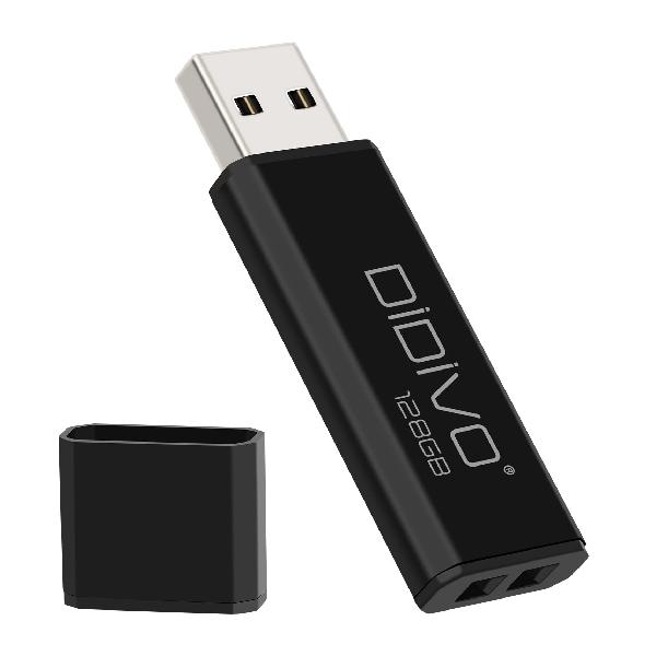 DIDIVO USBメモリ128GB フラッシュドライブ 小型 軽量 超高速データ転送 大容量 読取り最大30MB/s キャップ式 USBメモリースティック データ転送 Windows PCに対応 (128GB USB 2.0)