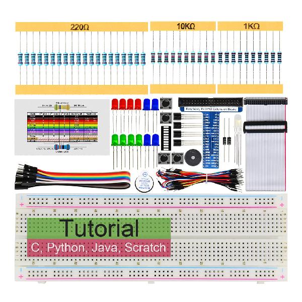 Freenove Raspberry Pi 4 B 3 B+ 400 用ベーシック スターター キット 227 ページの詳細なチュートリアル Python C Java スクラッチ コード 146 アイテム 41 プロジェクト