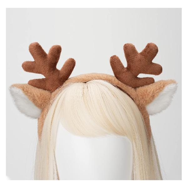 トナカイ カチューシャ 鹿 鹿の角 鹿みみ 獣耳 カチューシャ クリスマス トナカイ コスプレ 仮装 コスチューム用小物 (ブラウン)【ブランド】mefeny【color】ブラウン【occasion_type】ハロウィン【theme】クリスマス【variation_theme】COLOR【manufacturer】MM&amp;UU