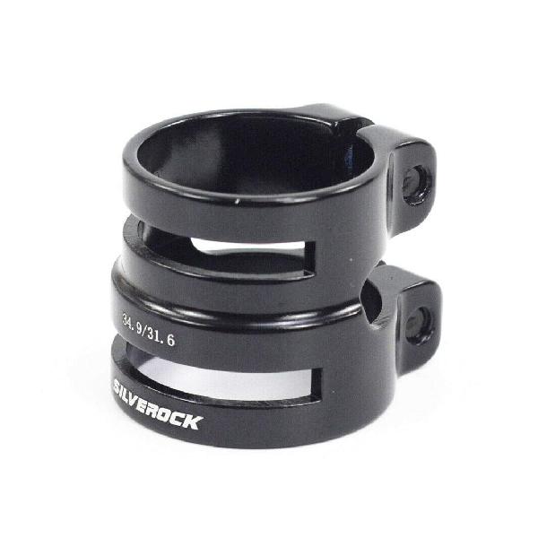 Silverock シートポスト クランプ シートクランプ デュアルサイズ black 31.6/34.9mm