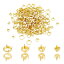 PH PandaHall ガラスストーン 台座金具 約160個 4種 ゴールド アクセサリー パーツ 中空 立て爪 ジュエリー作り ピアスパーツ 手芸 DIY用品