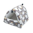 冬用ハムスタークッションベッド ベッド温かい デグー ハンモック 小動物用 ハンモック あったか ベッド 年中使える ハムスター フェレット 冬用 寝床 ケージ内 フック付き 17*15(4)