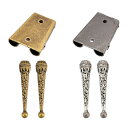 SUPERFINDINGS 2色 2セット ループタイ 金具 ボロタイバックルアクセサリー ループタイ用ラリエート 2個ボロタイチップ交換用エンドキャップボロタイスライドクラスプ4個付き ボロータイのヒント交換ネックネクタイトレールキャップ ビジネス ア(3)
