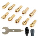 ZOYUBS回転工具セット用4.8mm シャンク コレットチャックセット モーターコレット【サイズ0.50.81.01.61.82.02.22.4 3.03.2mm】 ミニルーター用ドリルチャック互換コレットアレン 回転工具セット用 Dremel(ドレメ