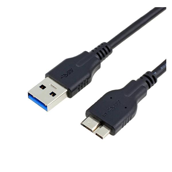 GeeSo 0.13m 黒 超高速 USB3.0 ケーブル USB3.0 A-microBタイプ スタンダード ユニバーサルコネクター