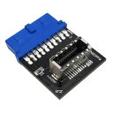 EZDIY-FAB USB 3.0(3.1 Gen 1)内部(19ピン)ヘッダーからUSB 3.1 / 3.2 Type-C(20ピン)A-Keyフロントパネルアダプター A-キー 20ピンメスヘッダーアクティブ変換器(2)