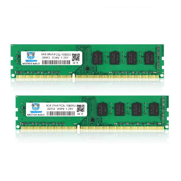 Motoeagle PC3L 10600U 16GB Kit DDR3L 1333MHz 8GBx2枚組 デスクトップPC用メモリ電圧 1.35V/1.5V 240 Pin DIMM CL9 Non ECC