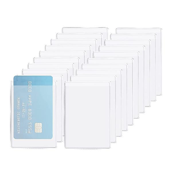 [Morices] 20個カードホルダープロテクタースリーブ 透明クレジットカードスリーブプラスチックIDカード保護ケースインサート保険カードデビットカード運転免許証用