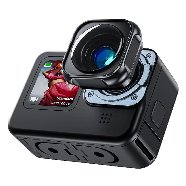 TELESIN Gopro Hero 11 10 9 Black 対応Max レンズモジュラー 155 度の超広角交換レンズ 水平ロック 5メートル防水 超防振 で アルミ合金フレーム GoPro 11 10 9 に対応 hero11 10 9 アクセサ