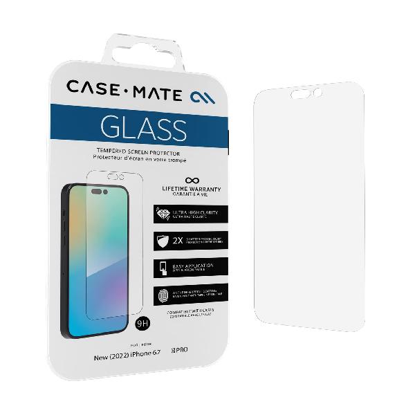 Case-Mate iPhone 14 Pro Max p KX tB Glass Screen Protector CM049330