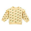 Enfants Cheris パーカー 女児 トレーナー キッズ 女の子 スウェット 綿 トップス 長袖 上着 丸襟 子供服 春秋 チェリー柄 ベージュ 100(4)