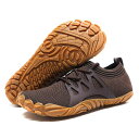 todaysunny フィットネスシューズ メンズ ベアフットトレーニングシューズ Barefoot Shoes Sneakers ジム シューズ マリンシューズ 靴 ランニング スポーツ 運動 地下足袋 筋トレ 柔軟 軽量 通気性 ブラウン 25.