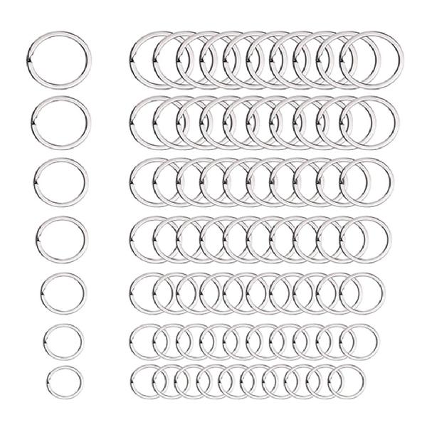 Lontenrea 平キーリング外径15mm 20mm 25mm 28mm 30mm 32mm 35mm 70個入(各サイズ10)