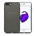 LOOF Skin Slim-Slot iPhone7 Plus iPhone8Plus ケース カバー カードポケット カード収納 カード 背面 スマホケース スマホカバー 背面カード収納[グレー]