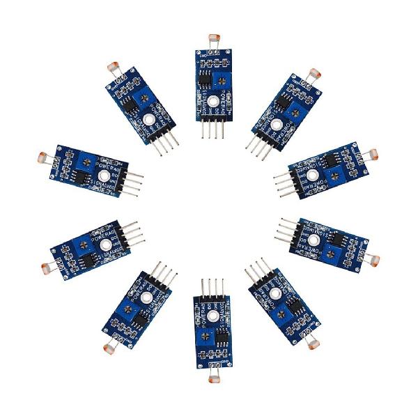 OSOYOO デジタル光強度検出 感光性センサーモジュール 高精度な光検出器 センサー敏感度可調整 4ピン Arduinoと互換 10個セット