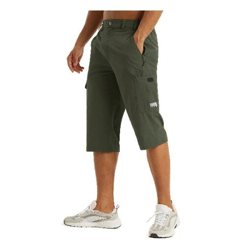 登山 ハーフパンツ メンズ ドライ ハーフパンツ 七分丈 カーゴパンツ 5ポケット付き od グリーン 3XL 登山 ハーフパンツ メンズ ドライ ハーフパンツ 七分丈 カーゴパンツ 5ポケット付き od グリーン 3XL