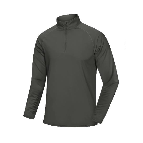 KEFITEVD ラッシュガード メンズ ドライ ロンt トレーニングウェア 夏用 長袖tシャツ 速乾 日焼け止めシャツ 釣りウェア 大きいサイズ ダークグレー 2XL