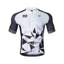 Santic メンズ サイクルジャージ 半袖 夏 自転車ウエア 高弾性 通気 吸汗速乾 L Baffin-ホワイト(4)