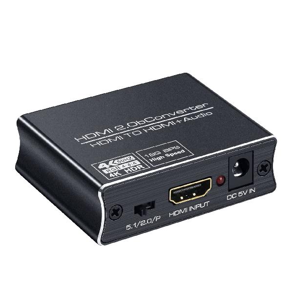 ELEVIEW HDMI2.0 音声分離器 4K(60Hz) 1080(120Hz) HDR対応 HDCP2.2 オーディオ出力:光デジタル3.5mmステレオ｜アダプター オプティカル SPDIF オーディオ分離器 PS5PS4proNintendo S