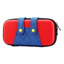Switch Lite ケース ATiC スイッチライト ケース switchライト ケース 耐衝撃 収納バッグ EVA素材 耐衝撃 ゲームカード ケーブル イヤホンなど小物収納可能 マリオ 収納カバー マリオレッド(2)