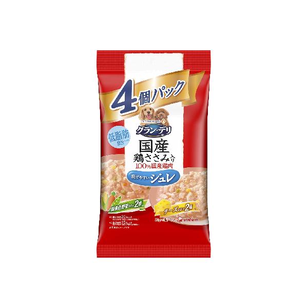 グランデリ 銀のさら パウチ 国産鶏ささみ入り ジュレ 成犬用 バラエティ 緑黄色野菜入り、緑黄色野菜チーズ入り 80g×4個パック×16個セット
ITEMPRICE