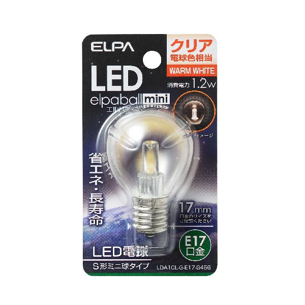 ELPA エルパ LED電球S形E17 電球色 屋内用 省エネタイプ LDA1CL-G-E17-G456