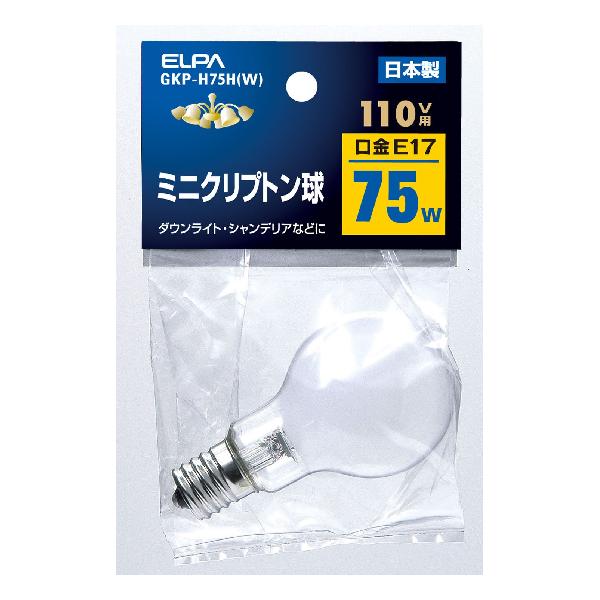 ELPA ߥ˥ץȥ 10%ť 75W E17 110V ۥ磻 GKP-H75HW