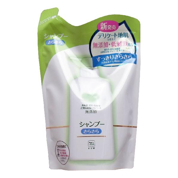 牛乳石鹸 カウブランド 無添加シャンプー さらさら 詰替用 380ml×16点セット(4901525007238)