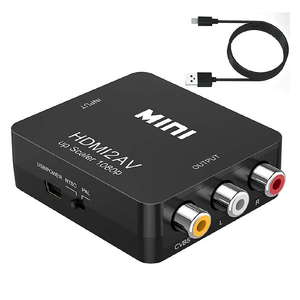 HDMI to AV変換コンバーター HDMI to RCA変換コンバーター Deear 1080P対応 アナログ変換 音声出力可 テレビ/PS3/PS4/PS5PC/BDプレーヤー/switch用変換コンバーター 充電ケーブル付き ブラック【ブランド】Deear【MPN】black-1【finish_type】マット【compatible_devices】ゲーム機【color】HDMI to AV【ブラック】【item_package_quantity】1.0【connector_type】HDMI【part_number】deear-hdmitoav-black【model_number】black-1【batteries_required】false【number_of_ports】5.0【variation_theme】COLOR_NAME【manufacturer】Deear