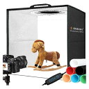 撮影ボックス 30cm 撮影ブース 折りたたみDUCLUS Light Box 簡易スタジオ 写真撮る箱 キット 調光可能な112個のLEDライト6個の商品撮影...