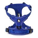 cocomall 犬用ハーネス 犬用胴輪 ドッグ ペット用品 ハーネス 3M反射材料 訓練 ナイロン製 小型犬 中型犬 大型犬に向け 通気性 調節可能 (L ライトブルー)(4)