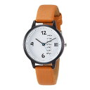 [フィールドワーク] 腕時計 アナログ フィルモン 曜日 日付付き 革ベルト 白 文字盤 GY028-3 レディース ブラウン