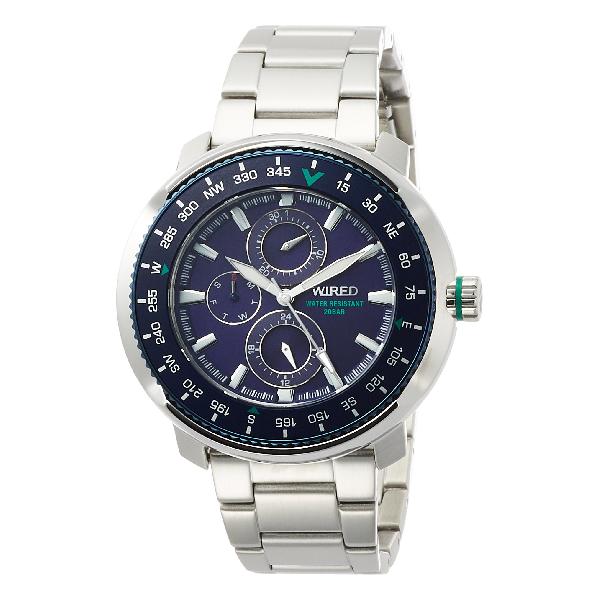 ワイアード 腕時計（メンズ） [ワイアード] [セイコーウォッチ] 腕時計 SOLIDITY 簡易方位計付き回転ベゼル AGAT416 メンズ シルバー