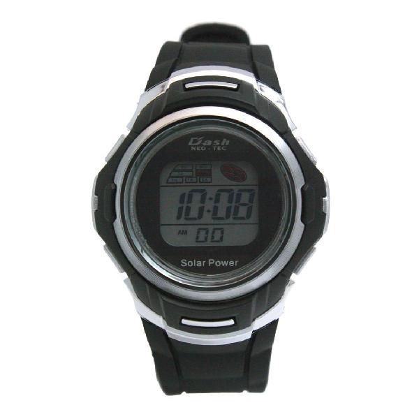 [アリアス] 腕時計 ソーラー デジタル Dash 防水 多機能 ウレタンベルト AD06717-SOL-9 メンズ ブラック