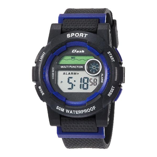 [アリアス] 腕時計 デジタル Dash 防水 多機能 バックライト付き ウレタンベルト ADWW17100-02 メンズ ブラック