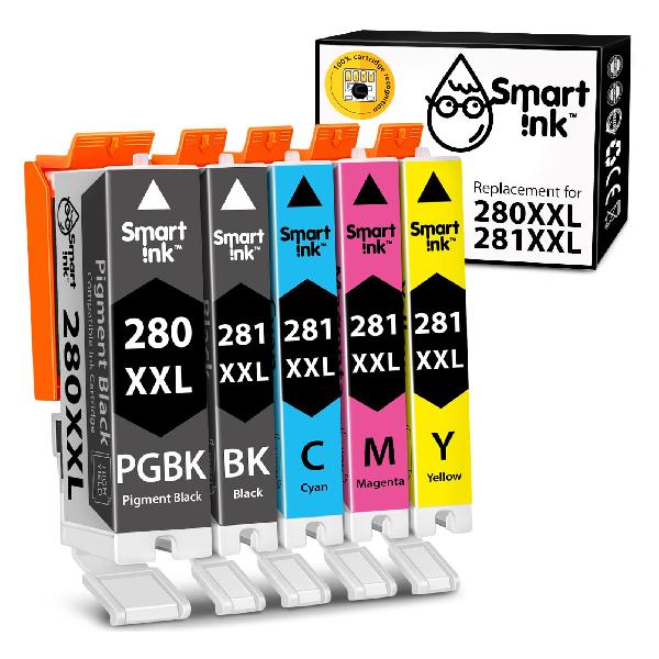 Smart Ink (スマートインク) 互換インクカートリッジ Canon 280 281 PGI-280XXL CLI-281XXL (5コンボパック) Canon Pixma TR8520 TS9120 TS6120 TR8620 TR8620a T