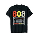 ヴィンテージ 808 ローランド ドラムマシン ギフト 男性 女性 ドラムに Tシャツ(4)