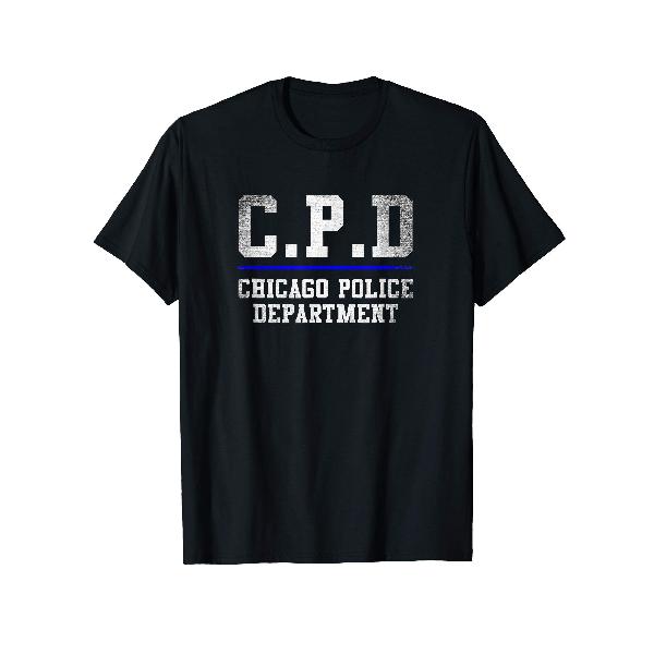 シカゴ ポリス デパート Tシャツ 細いブルーライン C.P.D Tシャツ