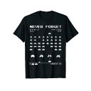 Retro Vintage Never Forget Game アーケードインベーダー 70年代 80年代 Tシャツ