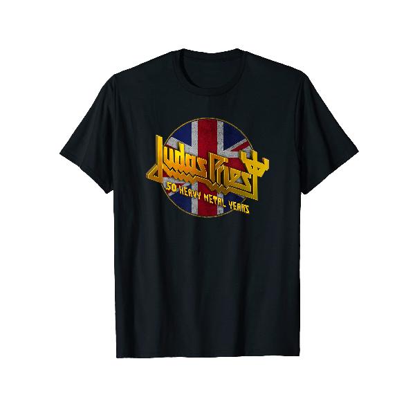 Judas Priest 50 Years Union Jack Circle Tシャツ